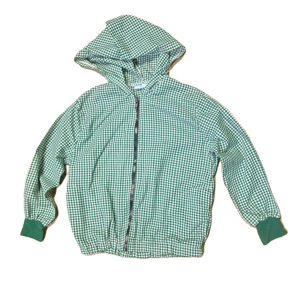 _Boys' Checkered Jacket - Size 7 - Green and White_